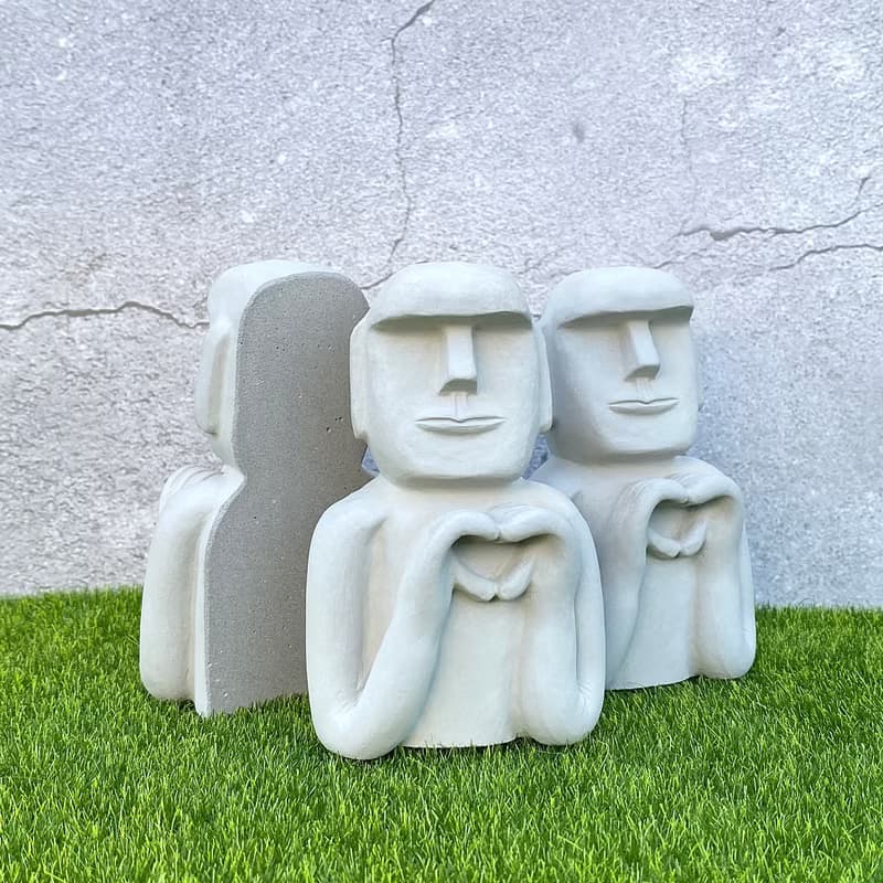 水泥摩艾 Moai－愛心摩艾