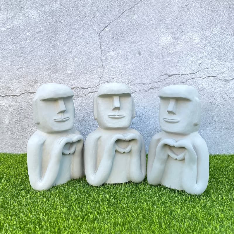 水泥摩艾 Moai－愛心摩艾
