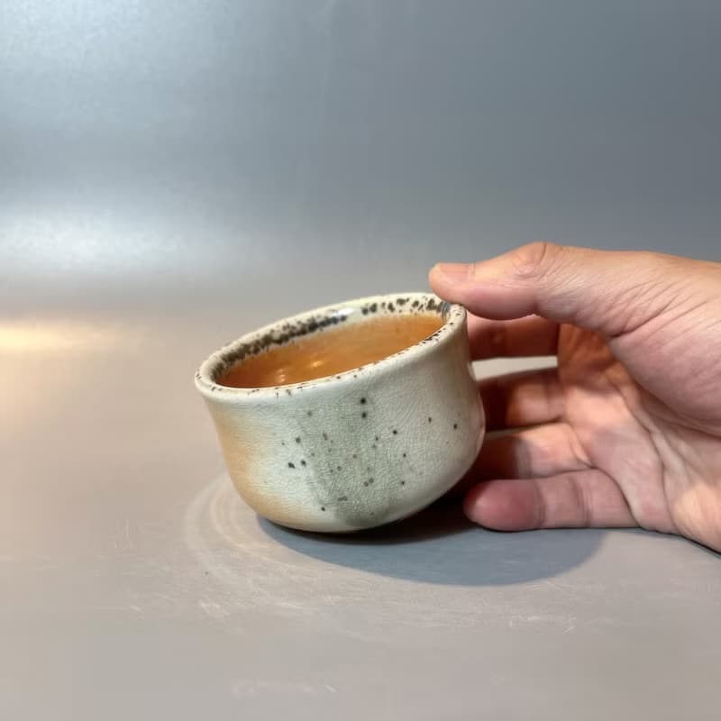 柴燒純瓷土主人杯 / 小平凡手作