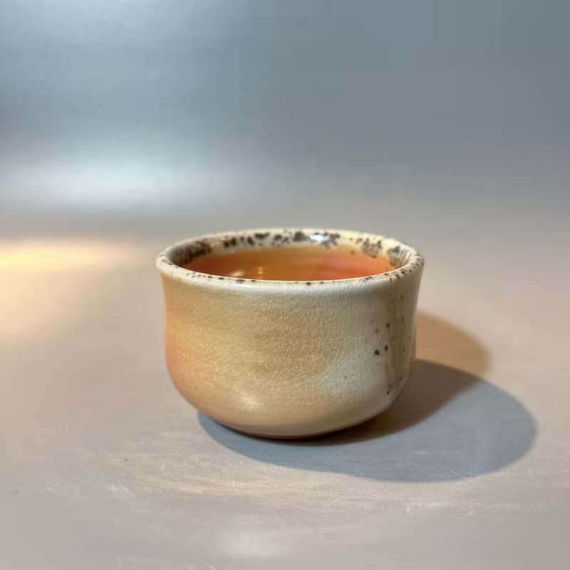 柴燒純瓷土主人杯 / 小平凡手作