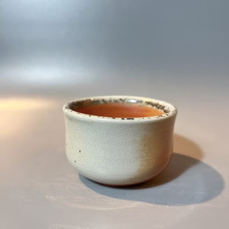 柴燒純瓷土主人杯 / 小平凡手作