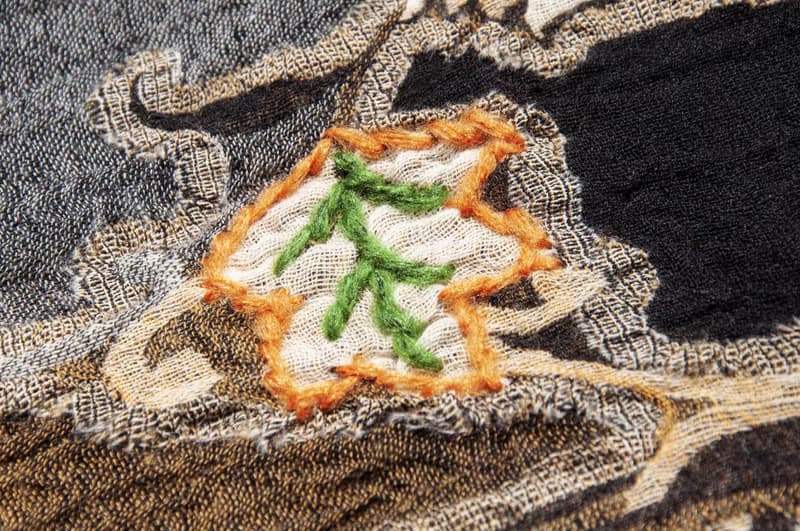 喀什米爾Cashmere/水煮羊毛披肩/針織圍巾/刺繡圍巾/羊絨披巾-花