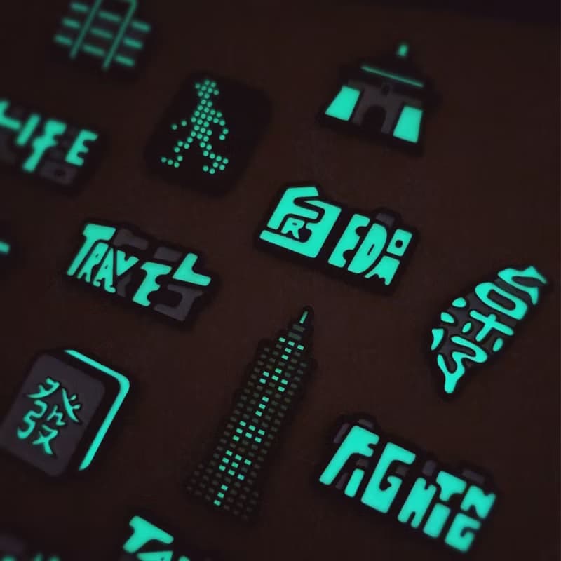 夜光島語徽章套組－來趣旅行Travel (小綠人+旅行徽章)