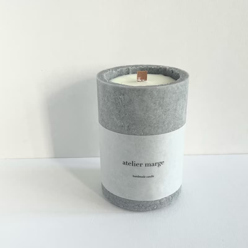 fragrance candle granité homme gris