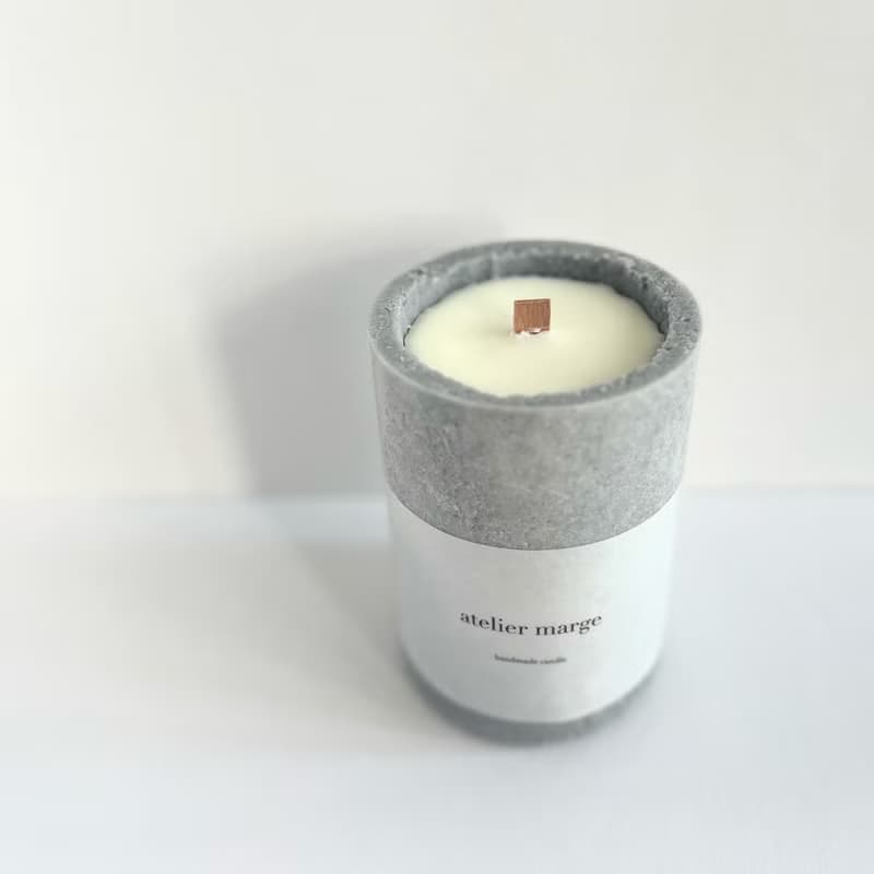 fragrance candle granité homme gris