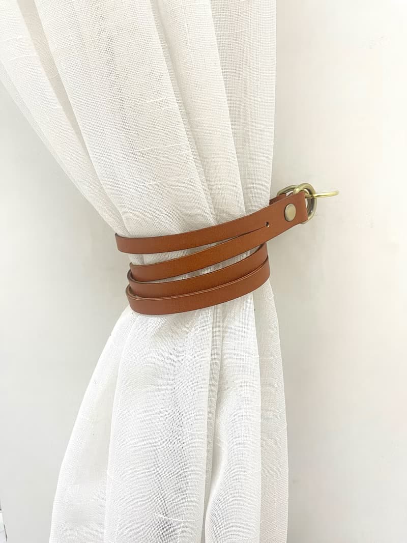 皮革窗簾綁帶//簡約主義//家居裝飾//窗簾//窗簾綁帶