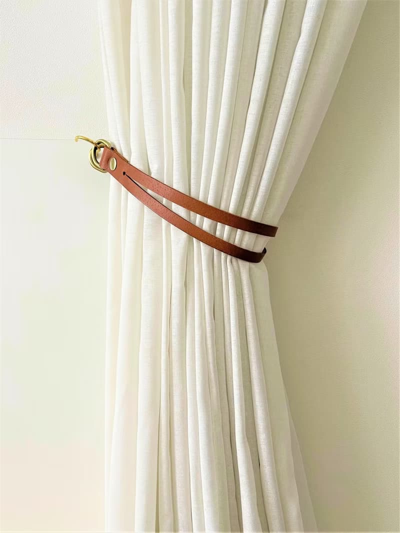 皮革窗簾綁帶//簡約主義//家居裝飾//窗簾//窗簾綁帶