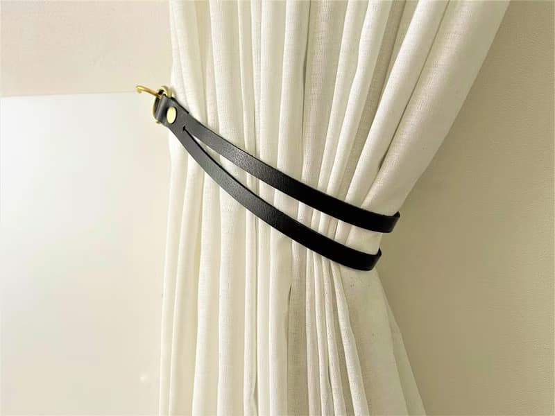皮革窗簾綁帶//簡約主義//家居裝飾//窗簾//窗簾綁帶