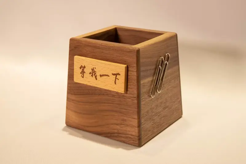 【非木不可】實木筆筒丨可磁吸