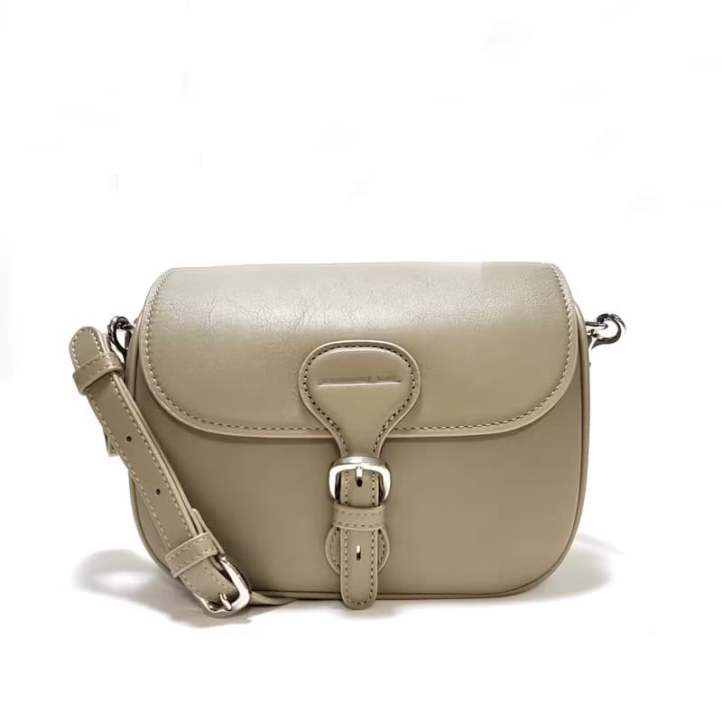 手繪煤炭Saddle 真皮手袋,托特包,斜背包,斜孭袋 大象灰