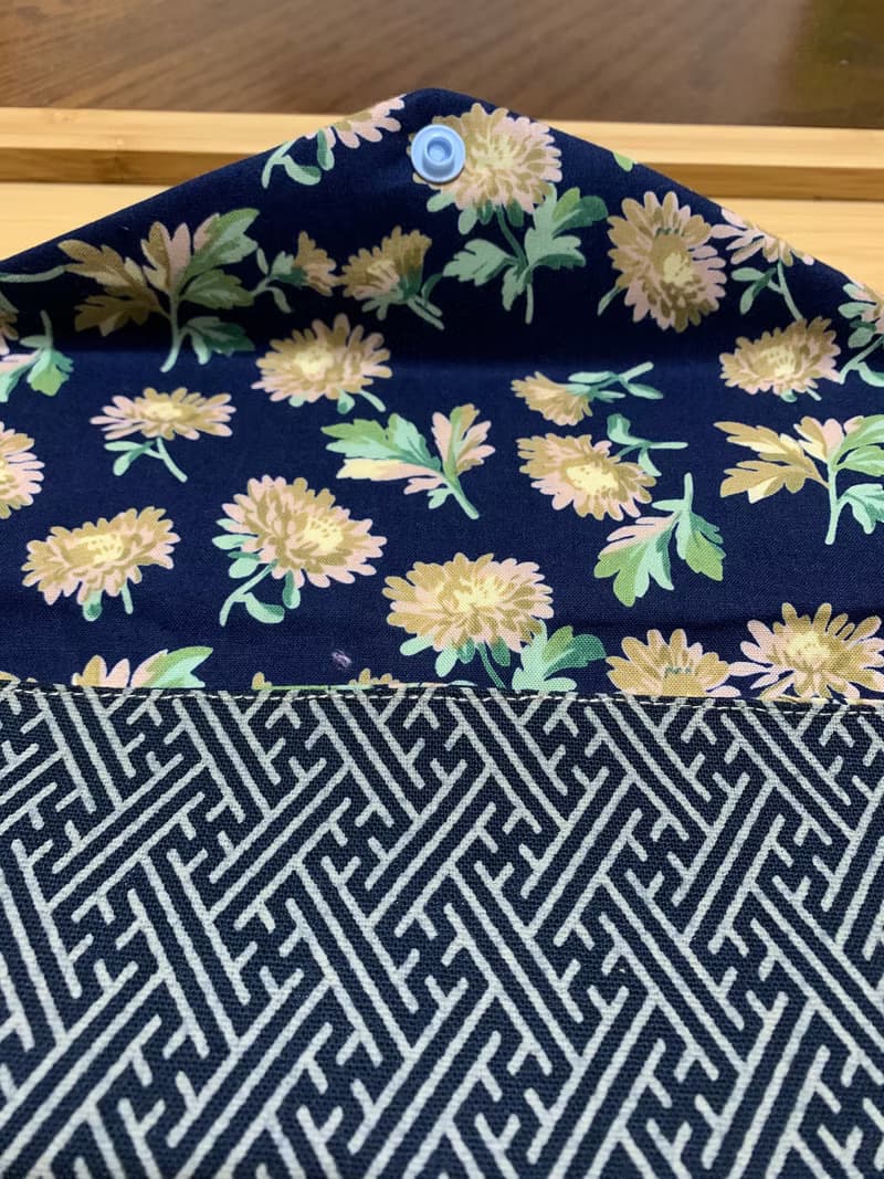 文青風環保筷袋 ~綻放 優質藍 日系 純棉 收納 手作餐具袋