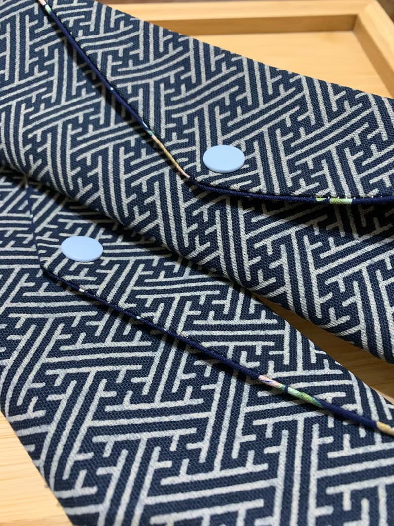 文青風環保筷袋 ~綻放 優質藍 日系 純棉 收納 手作餐具袋