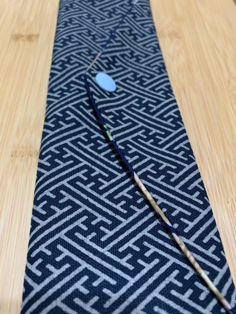 文青風環保筷袋 ~綻放 優質藍 日系 純棉 收納 手作餐具袋