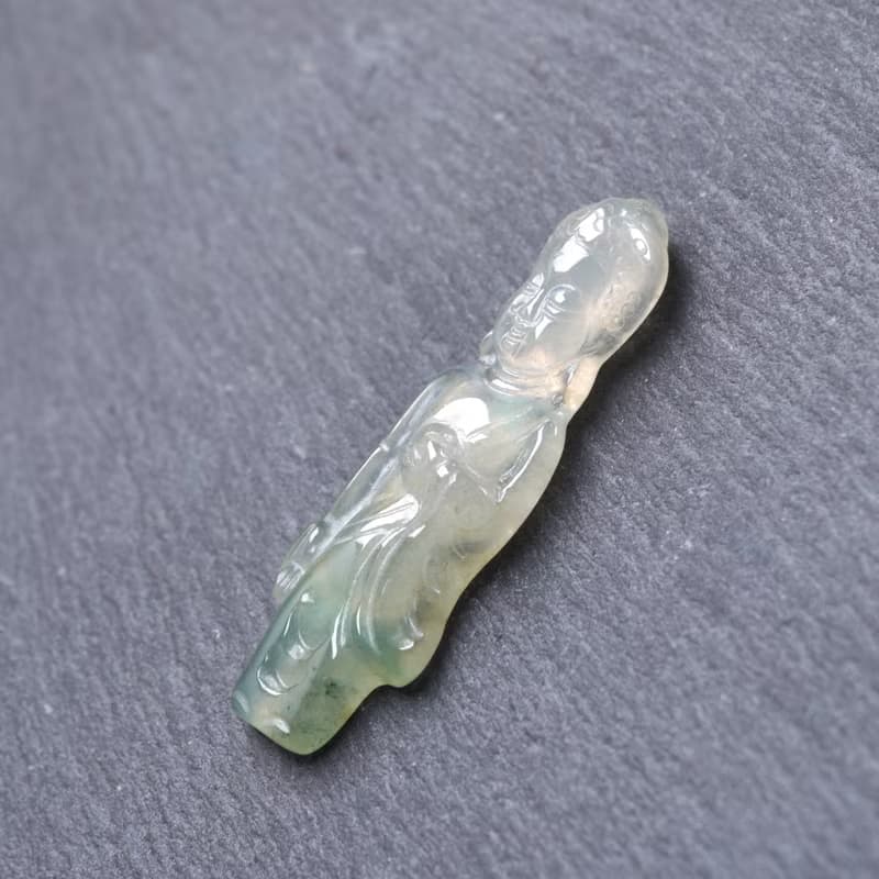 【屬狗屬豬本命佛】冰種飄綠翡翠阿彌陀佛 |天然緬甸玉翡翠 |送禮