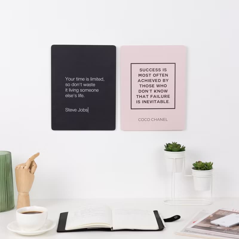 鼓舞人心的家居裝飾 報價海報印刷品 木牆裝飾辦公室 牆壁藝術