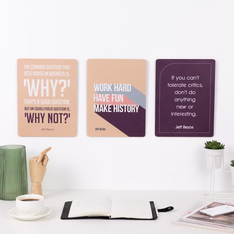 鼓舞人心的家居裝飾 報價海報印刷品 木牆裝飾辦公室 牆壁藝術