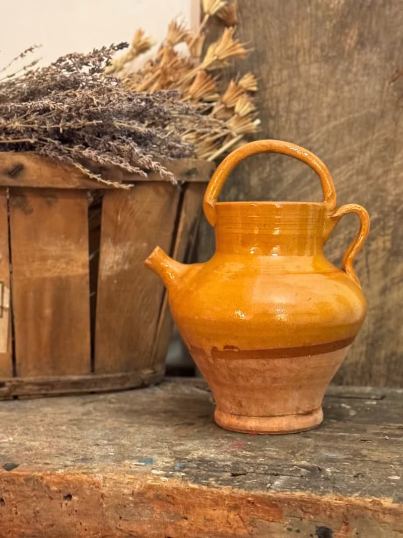 40056 -迷人十九世紀南法古董陶罐 French antique pottery jug