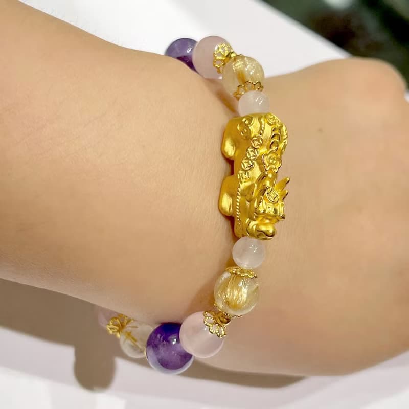 寶麗金珠寶-黃金貔貅造型手鍊