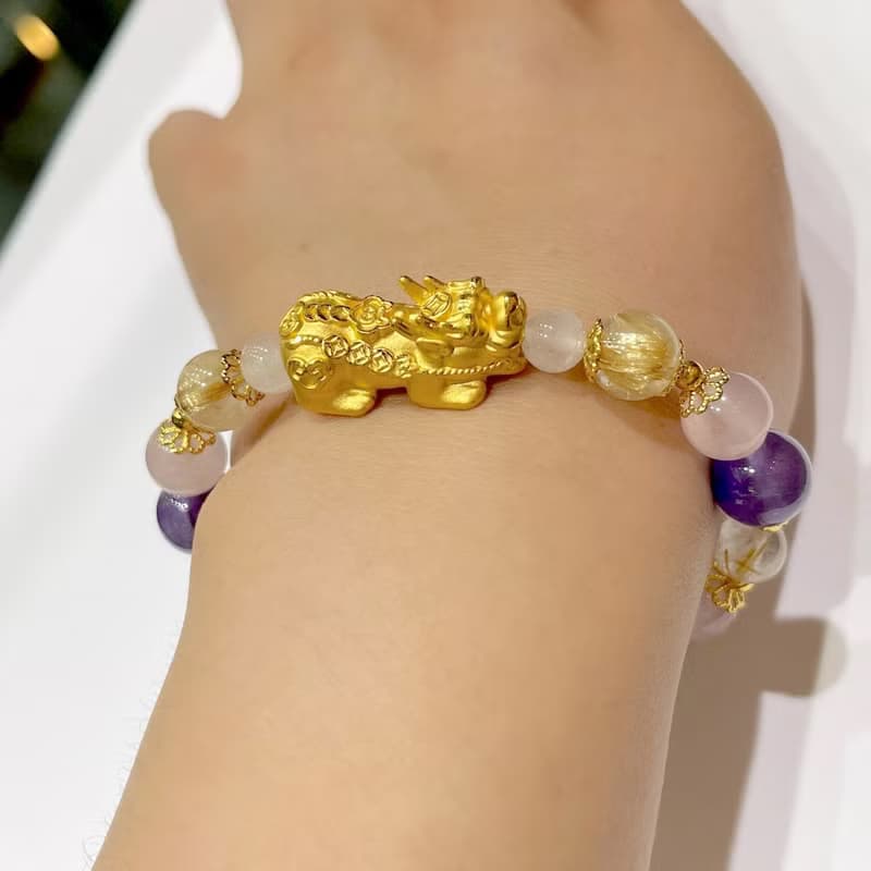 寶麗金珠寶-黃金貔貅造型手鍊