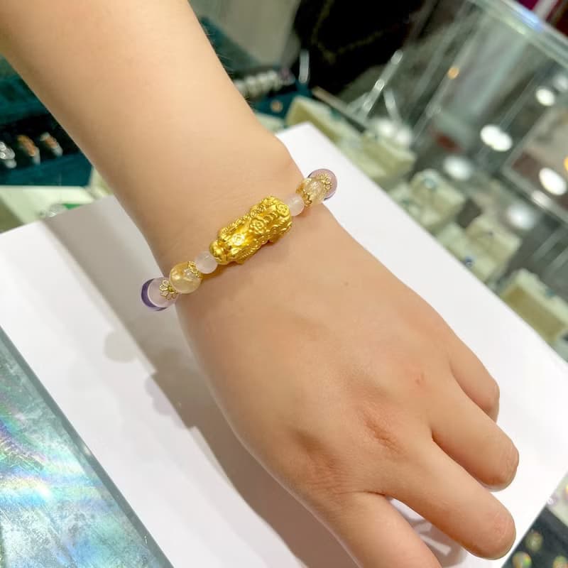 寶麗金珠寶-黃金貔貅造型手鍊