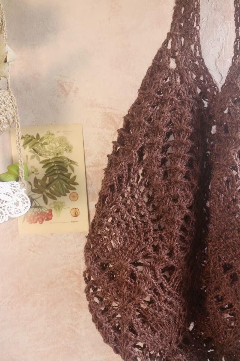 【現貨】Handmade手工編織/黃麻繩編織網袋/購物袋/肩背包/麻繩包