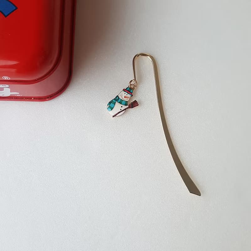 Broom snowman bookmark, snowman bookmark, snowman