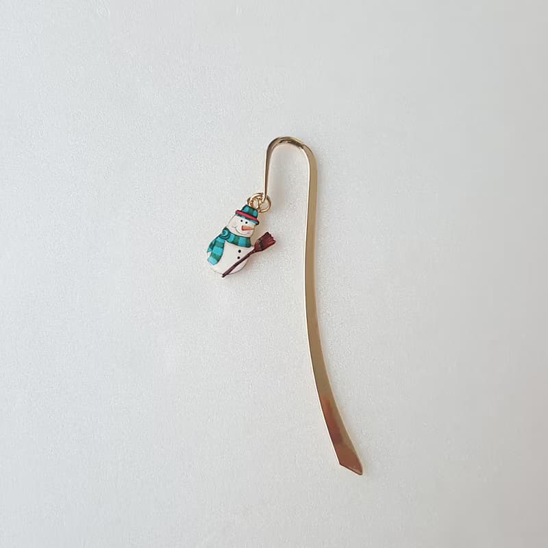 Broom snowman bookmark, snowman bookmark, snowman
