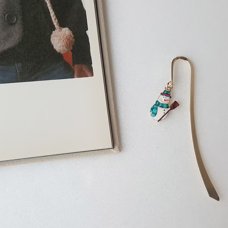 Broom snowman bookmark, snowman bookmark, snowman