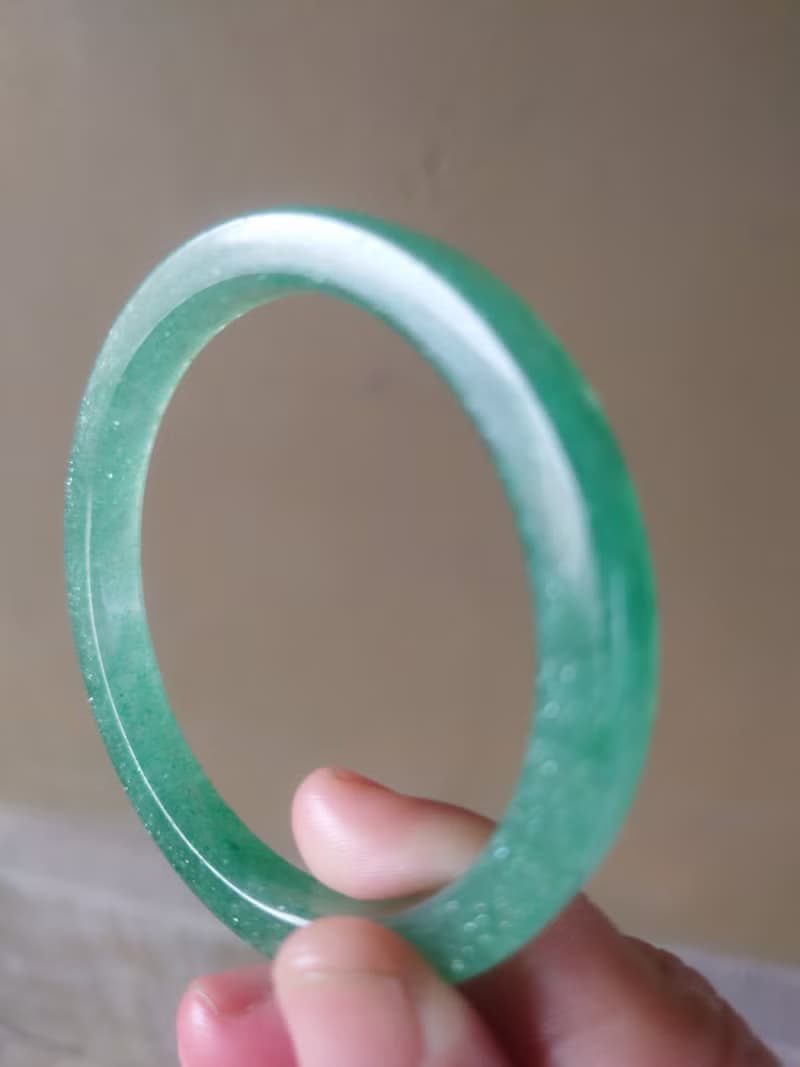 Miss feng天然石-天然綠莓晶方形鐲