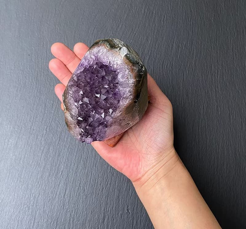招財開運-天然原礦夢幻星光紫晶鎮 紫水晶 消磁淨化 快速出貨