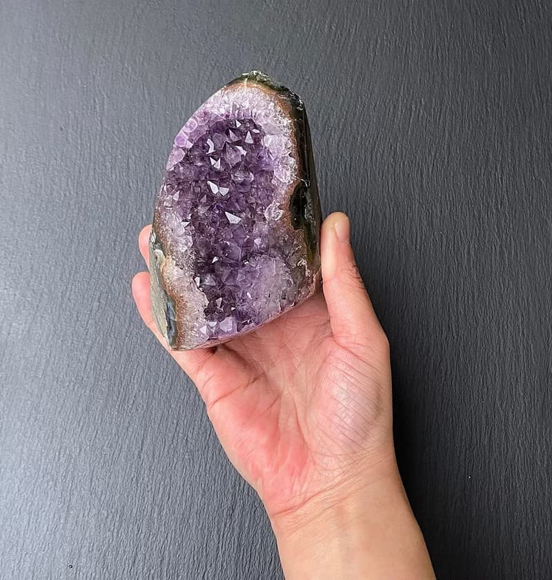 招財開運-天然原礦夢幻星光紫晶鎮 紫水晶 消磁淨化 快速出貨