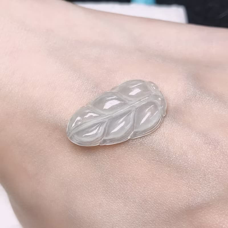【一葉致富】冰種翡翠葉子 | 裸石 | 天然緬甸A貨翡翠 | 送禮