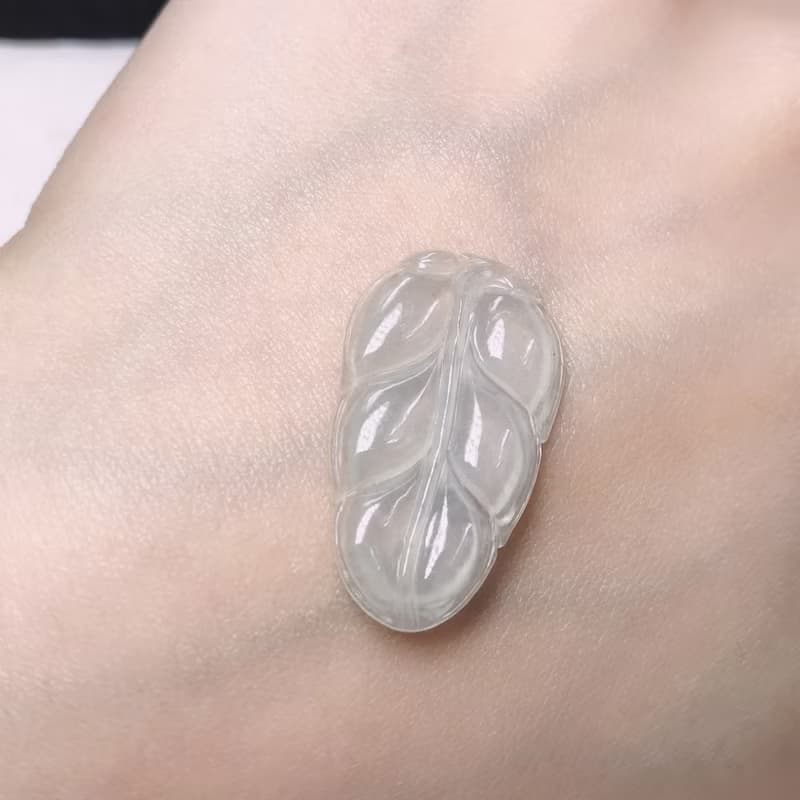 【一葉致富】冰種翡翠葉子 | 裸石 | 天然緬甸A貨翡翠 | 送禮