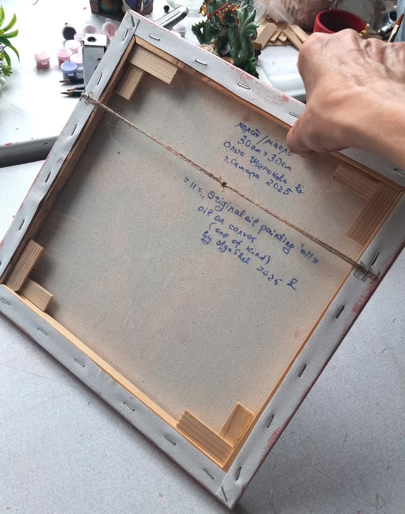 Bouquet in a Vase  Painting  Original Art  Oil Painting   Oil On Canvas 30by30sm