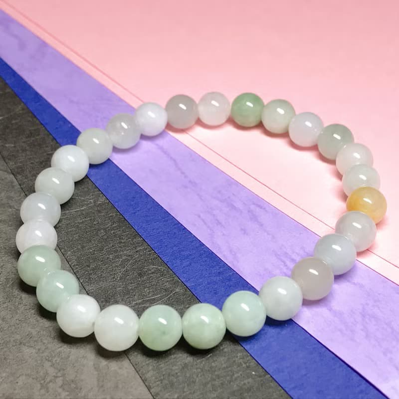 多彩翡翠手珠 | 天然緬甸A貨翡翠 | 送禮
