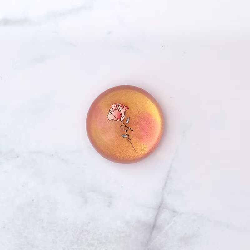 藝術寶石皂 十一月誕生石 愛情玫瑰花系列-黃水晶 Citrine