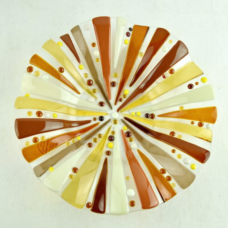 Dessert fused glass modern candy dish - Fused glass art