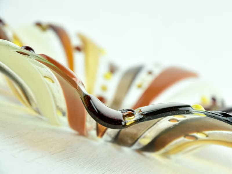 Dessert fused glass modern candy dish - Fused glass art