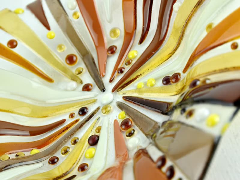 Dessert fused glass modern candy dish - Fused glass art