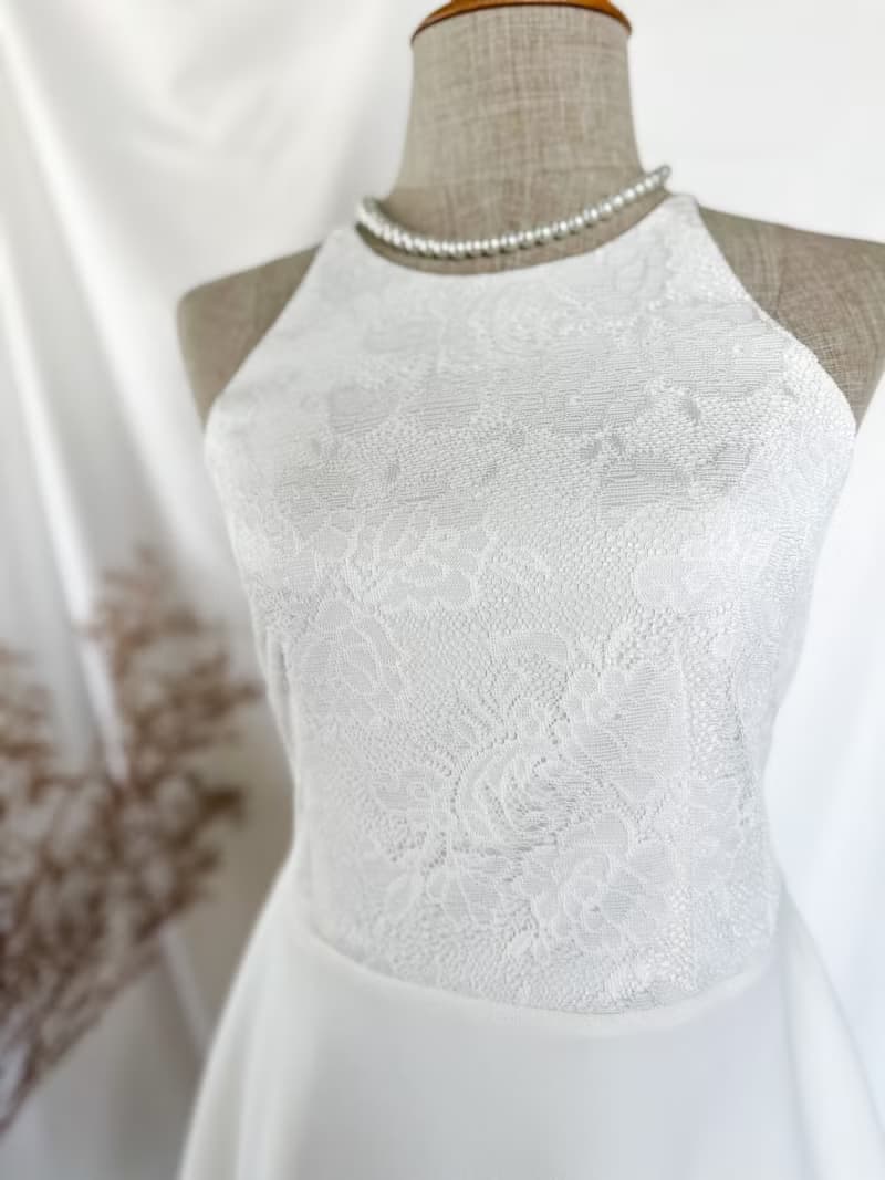 Vintage white lace wedding dress summer Dress Evening prom bridesmaid dress