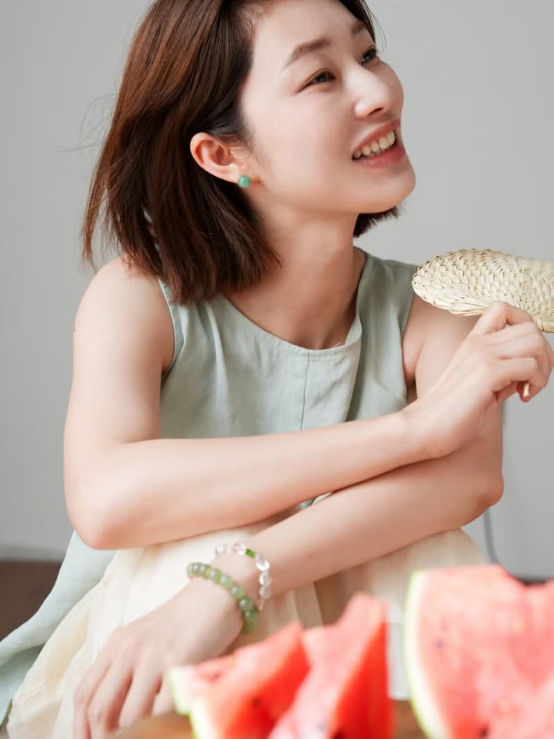 原創手工夏翡冰底飄花非洲翠耳環s925銀百搭款耳釘生日禮物
