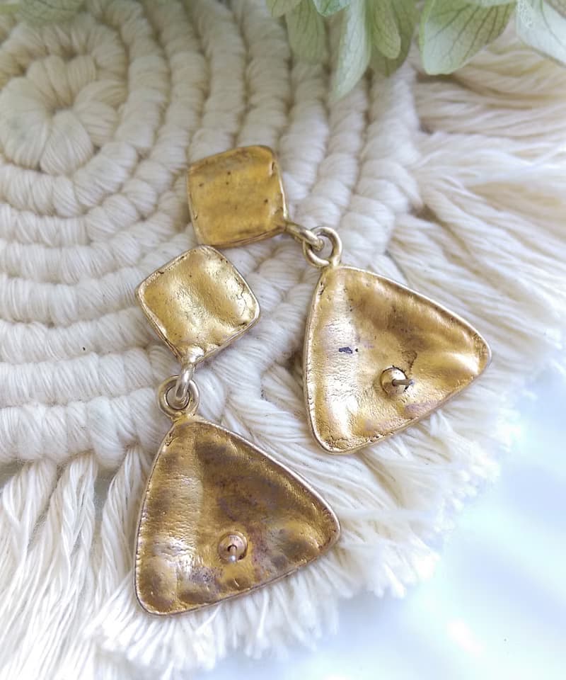 Vintage Jewelry 西洋古董飾品 幾何 藝術普普  針式耳環