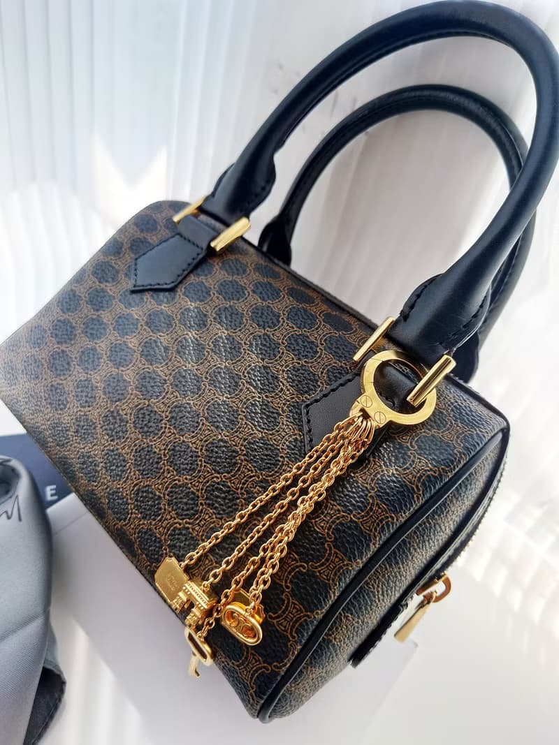 中古真品 帶盒 CELINE 黃金凱旋門流蘇包包掛飾 掛件鎖匙扣鑰匙圈