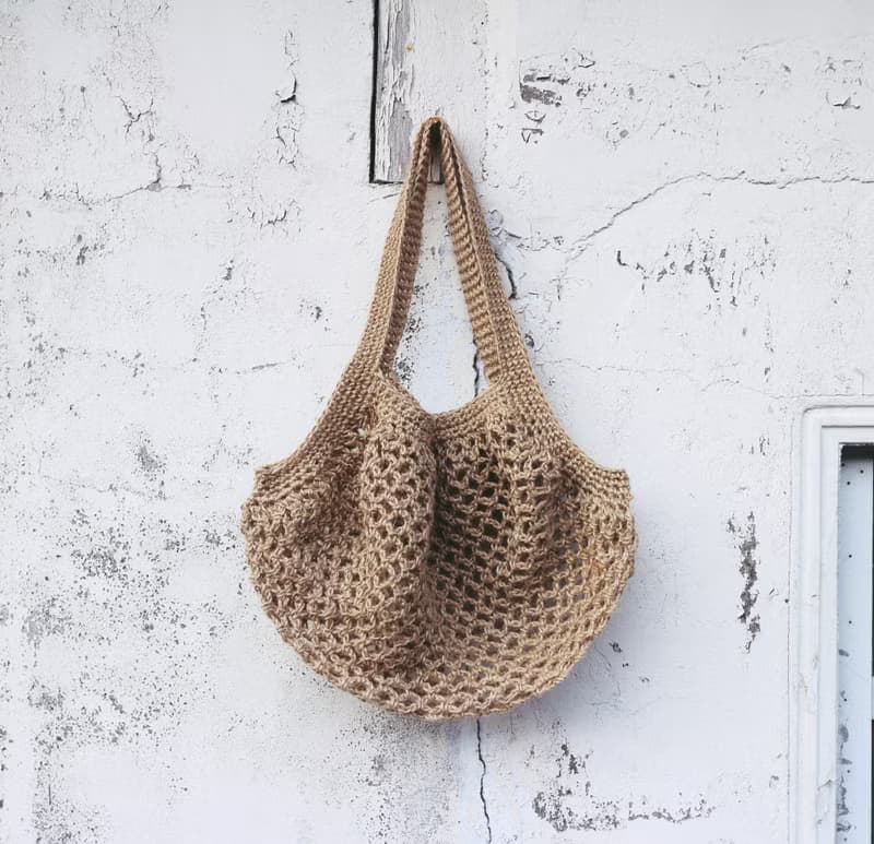 【現貨】Handmade手工編織/黃麻繩編織網袋/購物袋/麻繩包