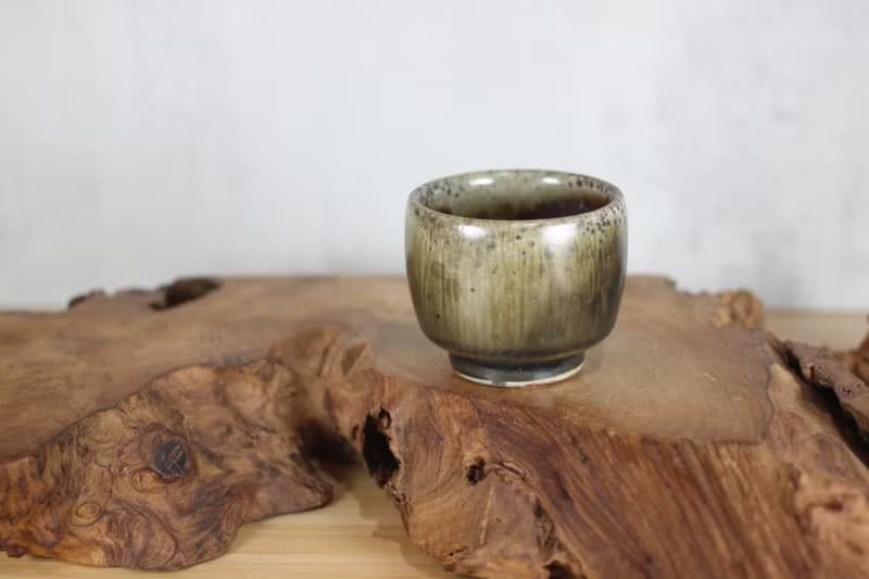 【送禮好物】80ml 柴燒 天目釉 手拉坯茶杯 鶯歌名家葉敏祥手作