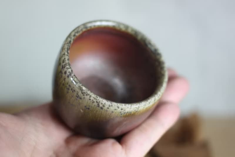 【送禮好物】80ml 柴燒 天目釉 手拉坯茶杯 鶯歌名家葉敏祥手作