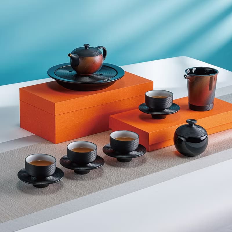 陸寶 星河環宇茶禮 1壺4杯+茶盤+茶葉罐 茶具組
