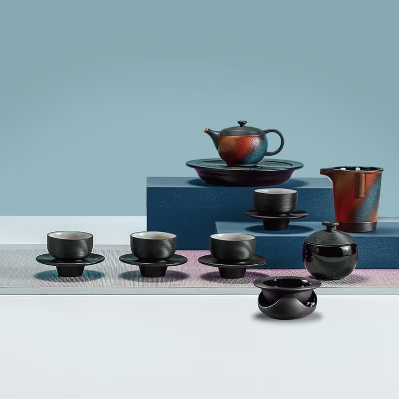 陸寶 星河環宇茶禮 1壺4杯+茶盤+茶葉罐 茶具組