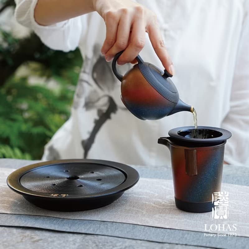 陸寶 星河環宇茶禮 1壺4杯+茶盤+茶葉罐 茶具組