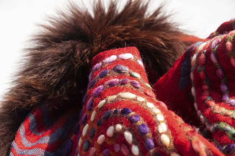 喀什米爾Cashmere/水煮羊毛披肩/針織圍巾/刺繡圍巾/羊絨披巾-花